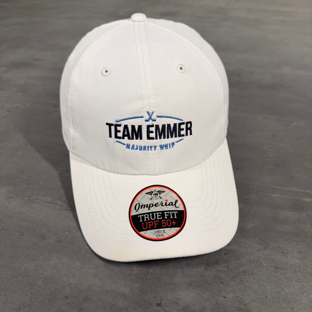 Imperial Team Emmer Majority Whip Hat Men OSFA White Performance UPF 50+ Cap
